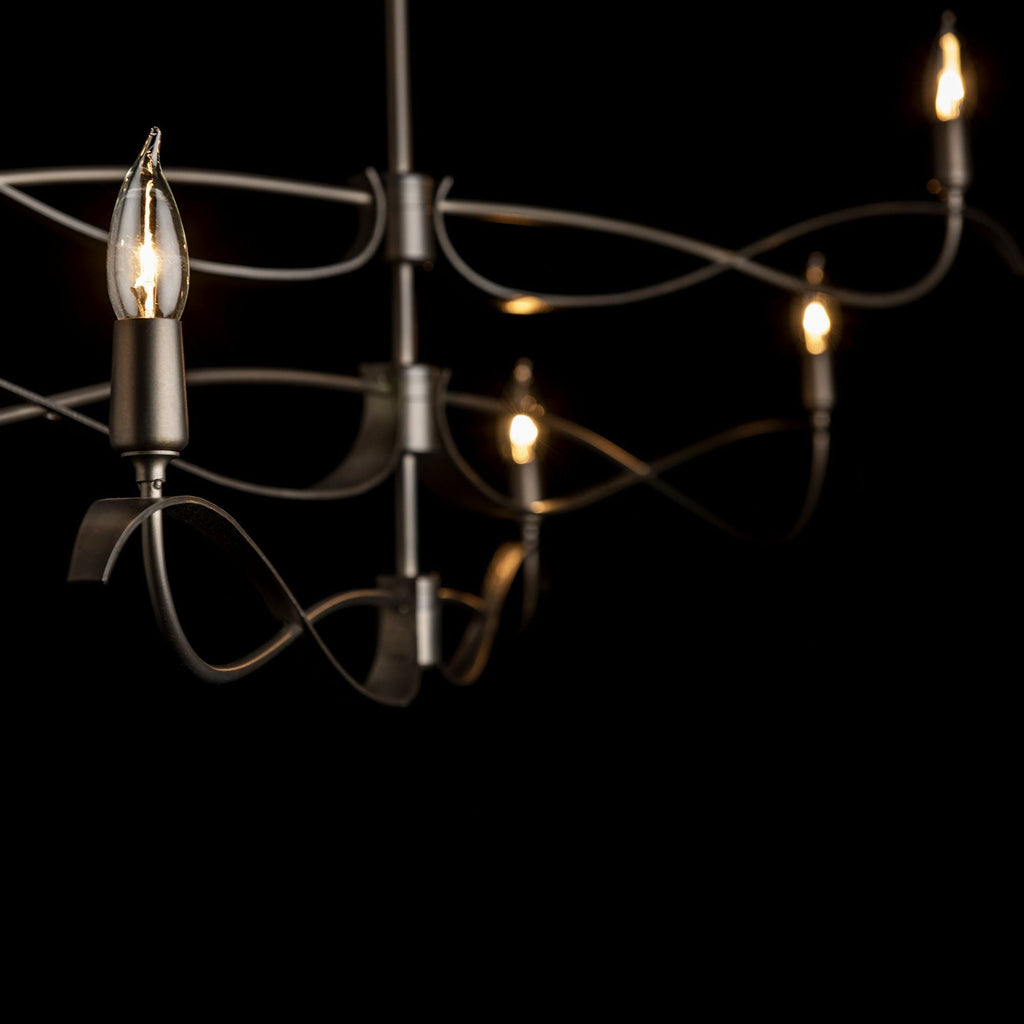 Willow 6-Light Large Chandelier 6-Light in Dark Smoke