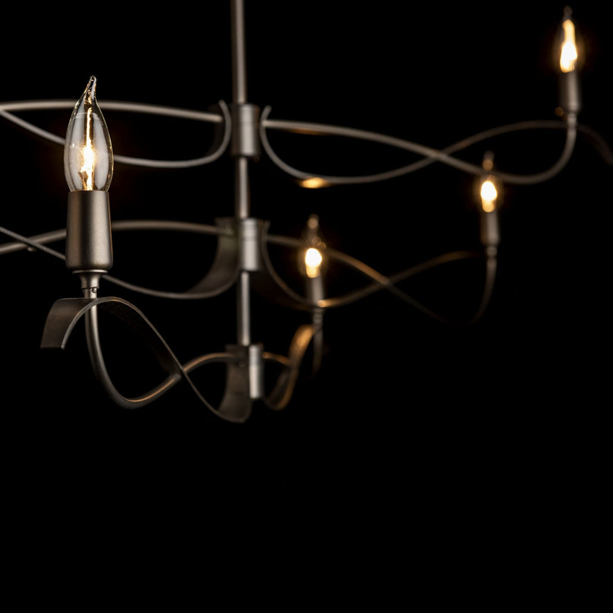 Willow 6-Light Large Chandelier 6-Light in Dark Smoke