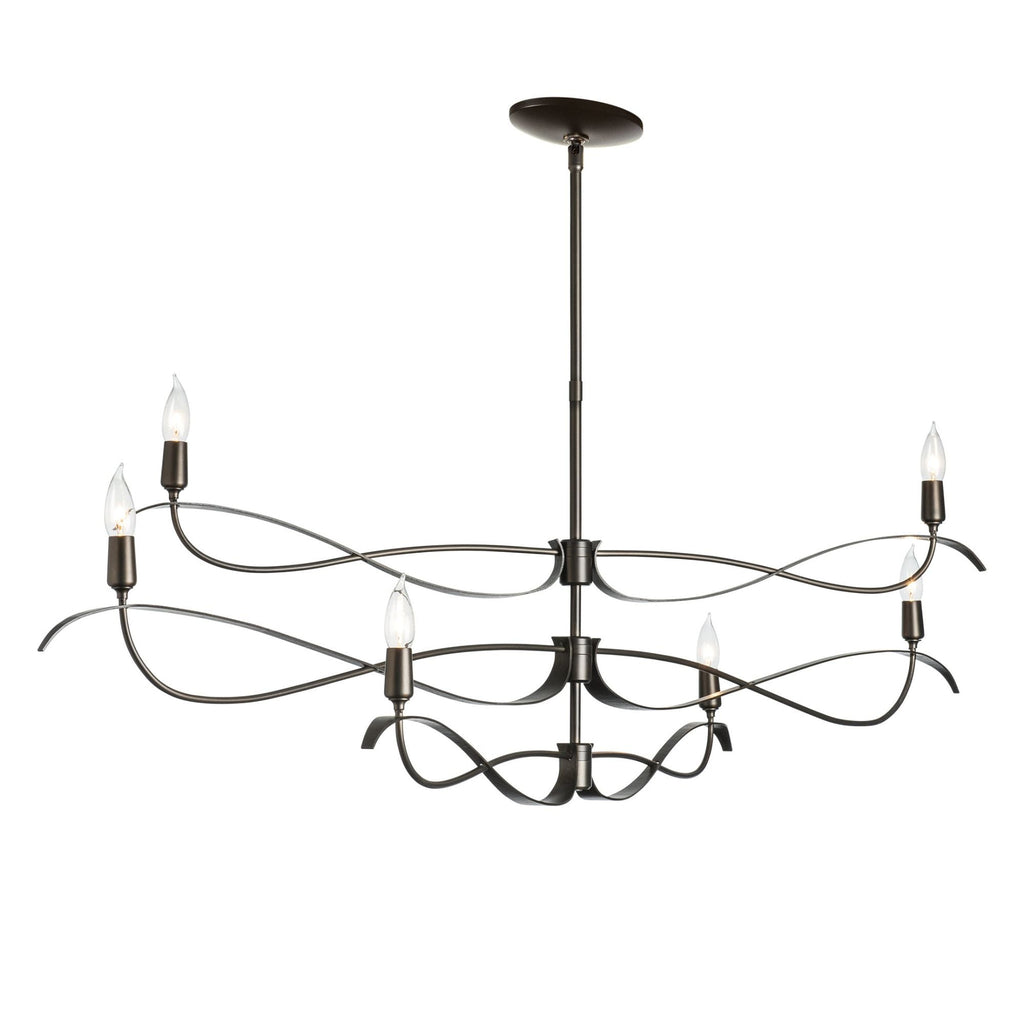 Willow 6-Light Large Chandelier 6-Light in Dark Smoke