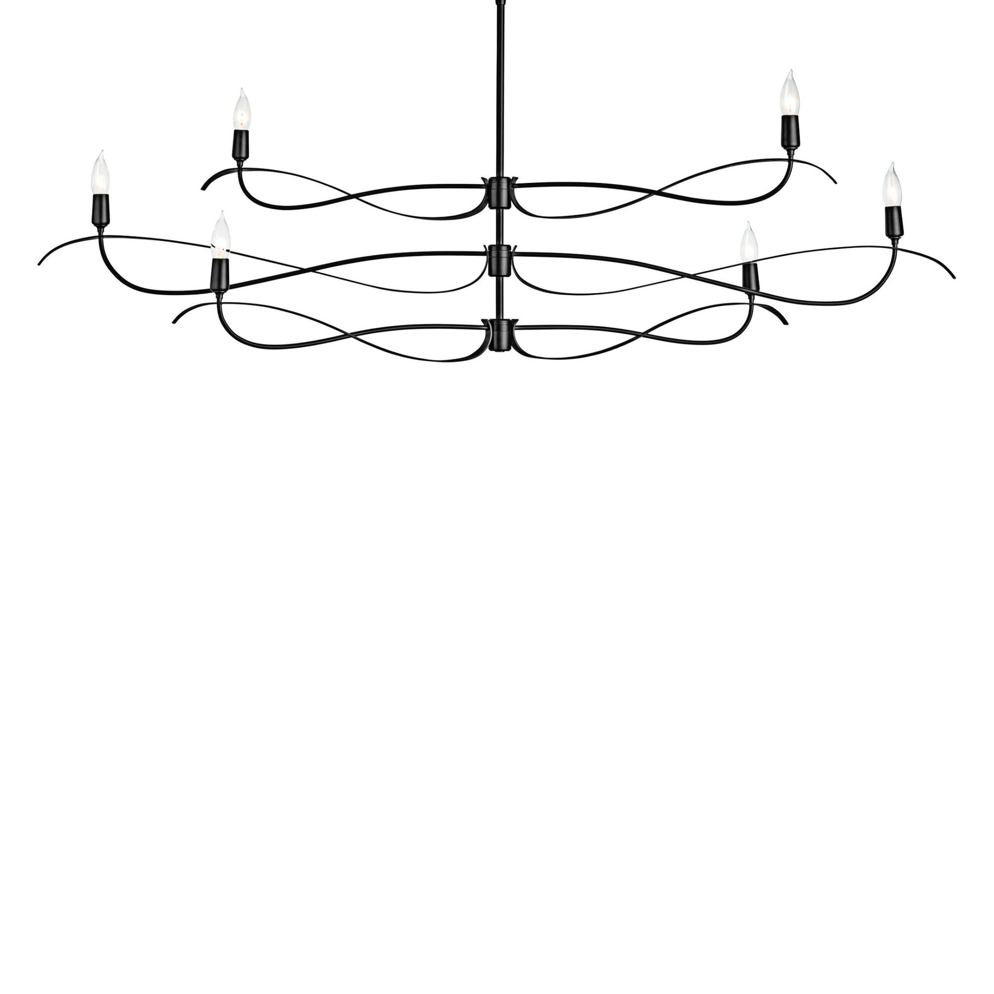 Willow 6-Light Large Chandelier 6-Light in Black