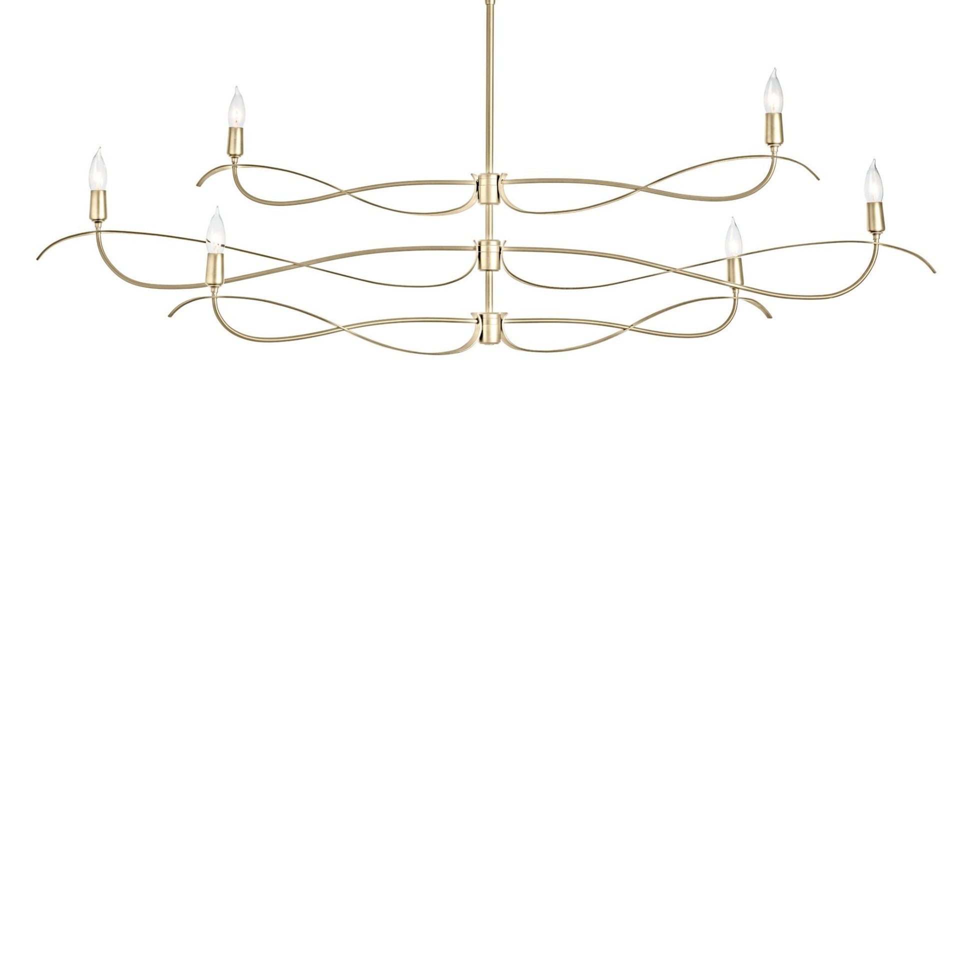 Willow 6-Light Large Chandelier 6-Light in Modern Brass