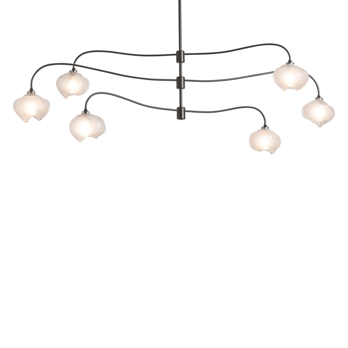 Ume 6-Light Large Pendant 6-Light Frosted Glass (FD) in Dark Smoke