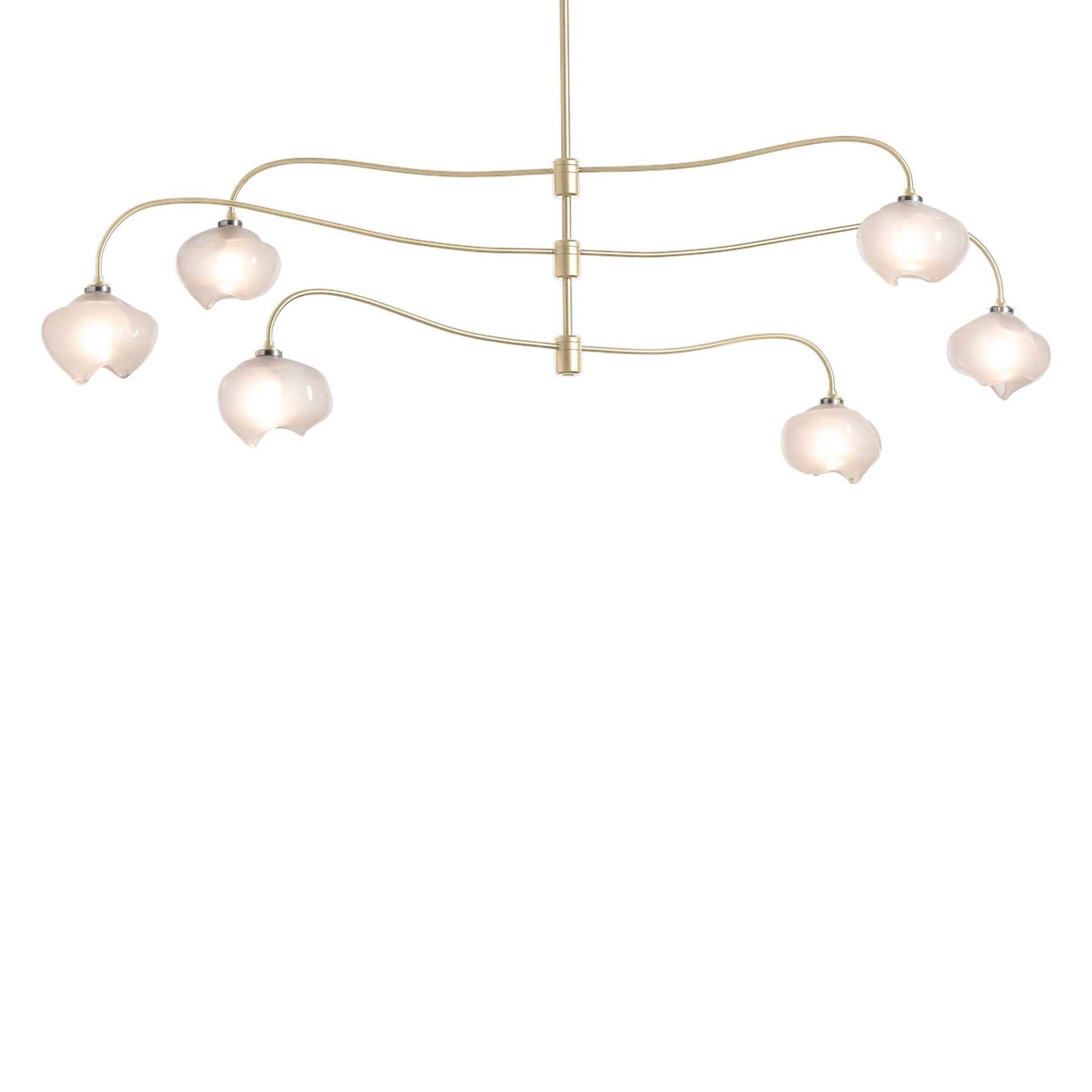 Ume 6-Light Large Pendant 6-Light Frosted Glass (FD) in Modern Brass