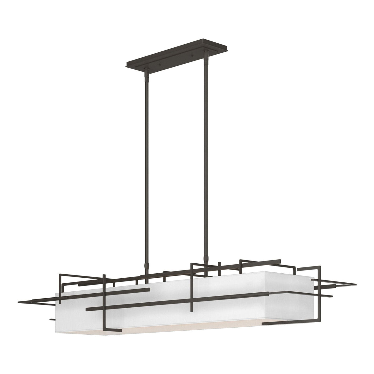 Etch Pendant 4-Light Natural Anna Shade (SF) in Dark Smoke
