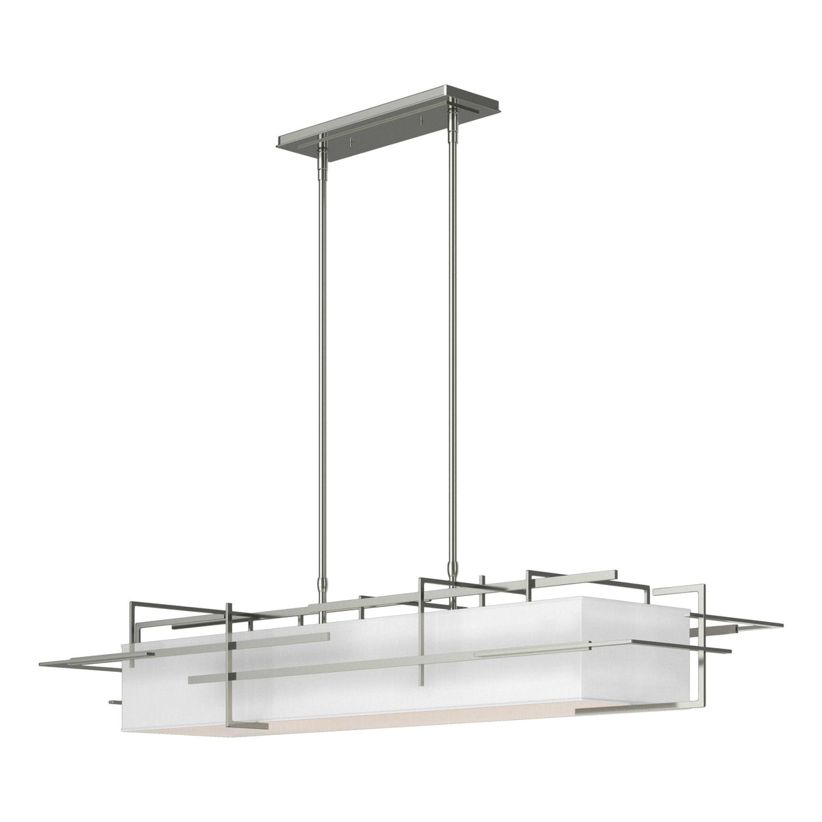 Etch Pendant 4-Light Natural Anna Shade (SF) in Sterling