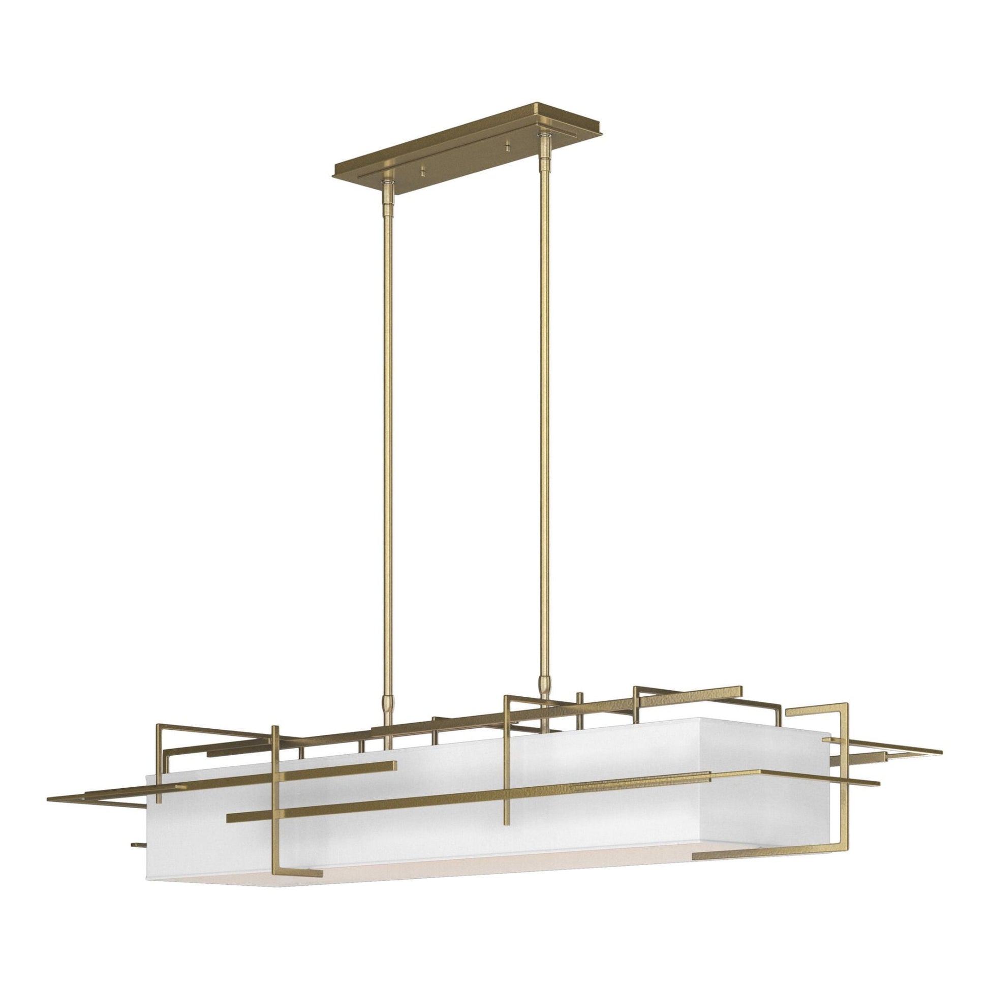 Etch Pendant 4-Light Natural Anna Shade (SF) in Modern Brass