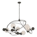 Sprig Circular Pendant 6-Light Opaline Glass (WF) in Dark Smoke