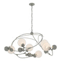 Sprig Circular Pendant 6-Light Opaline Glass (WF) in Sterling