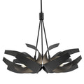 Corona Pendant 6-Light Clear Glass with Frosted Diffuser (YE) in Black