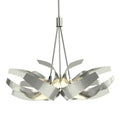 Corona Pendant 6-Light Clear Glass with Frosted Diffuser (YE) in Sterling