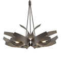Corona Large Pendant 6-Light Clear Glass with Frosted Diffuser (YE) in Oil Rubbed Bronze