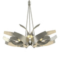 Corona Large Pendant 6-Light Clear Glass with Frosted Diffuser (YE) in Sterling