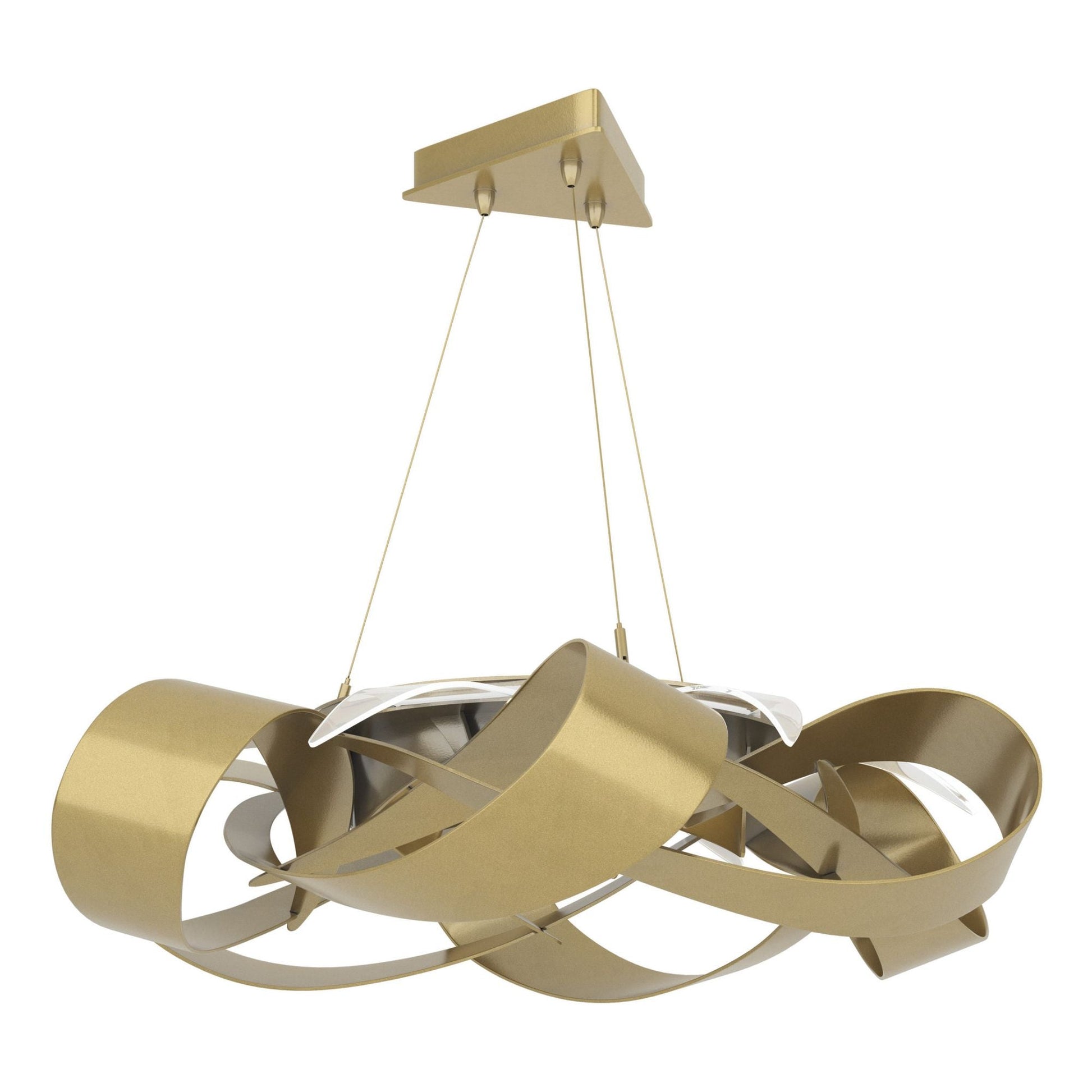 Flux Large LED Pendant LED in Modern Brass