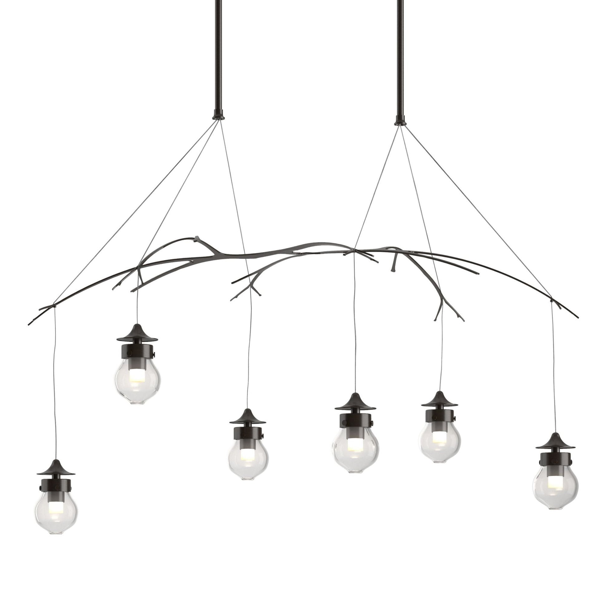Kiwi Pendant 6-Light Clear Glass (ZM) in Oil Rubbed Bronze
