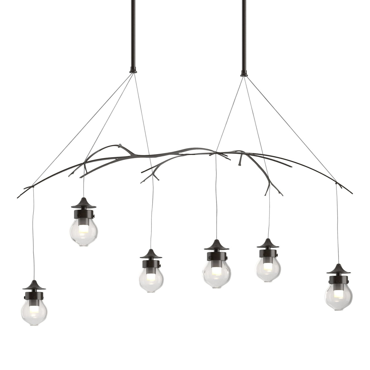 Kiwi Pendant 6-Light Clear Glass (ZM) in Oil Rubbed Bronze