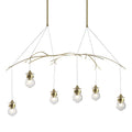 Kiwi Pendant 6-Light Clear Glass (ZM) in Modern Brass