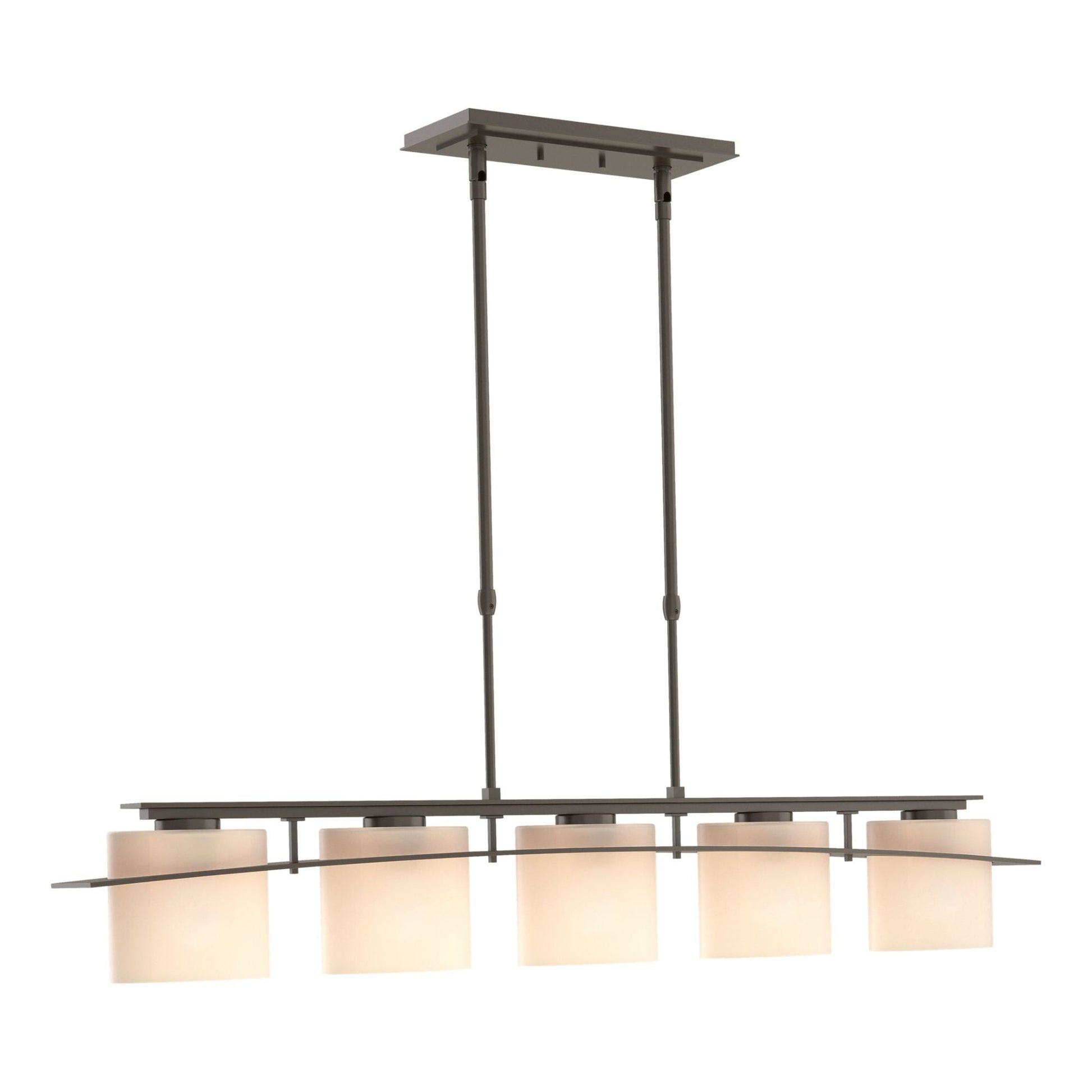 Arc Ellipse 5 Light Pendant 5-Light Opal Glass (GG) in Oil Rubbed Bronze