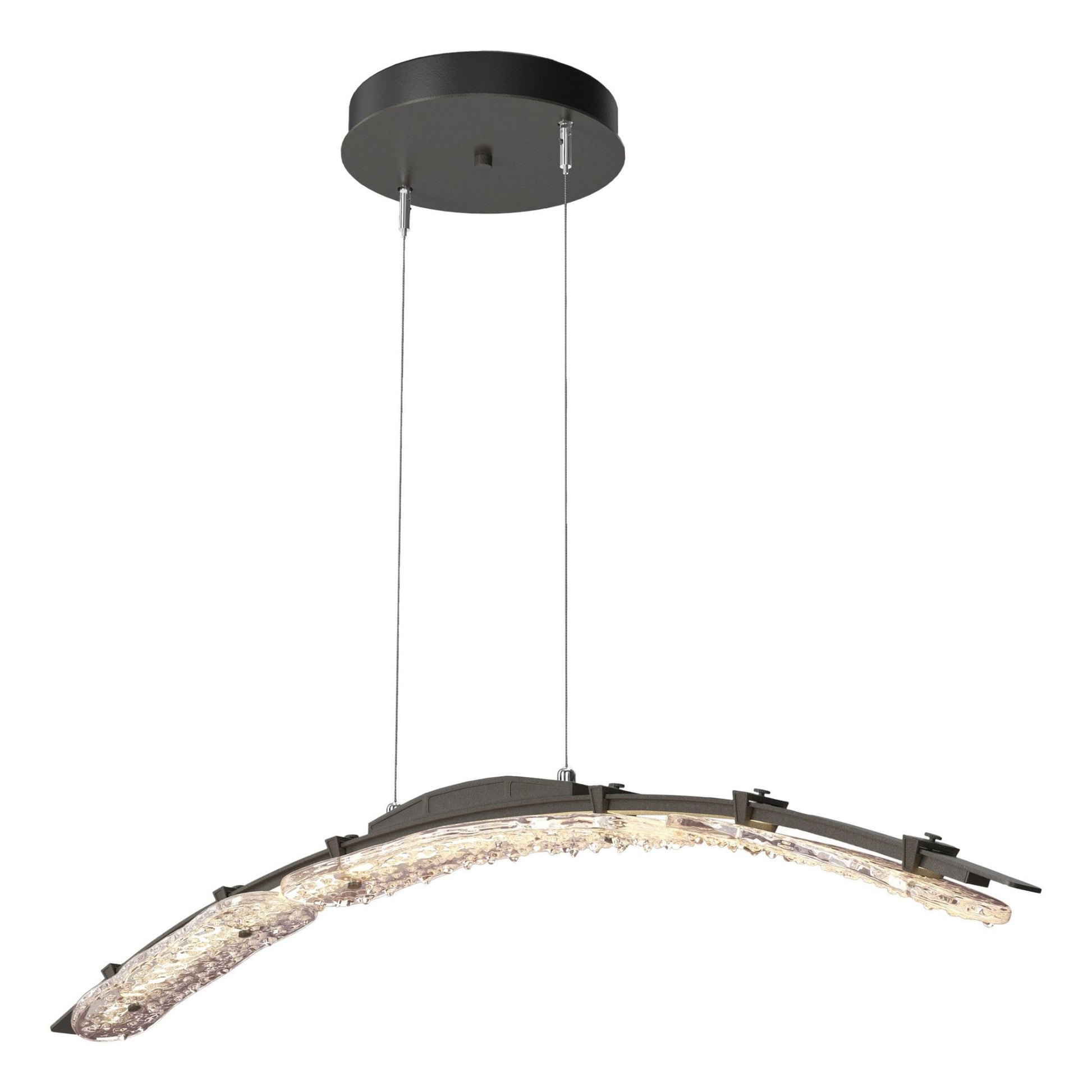 Glissade Large LED Pendant LED Clear Glass (ZM) in Dark Smoke