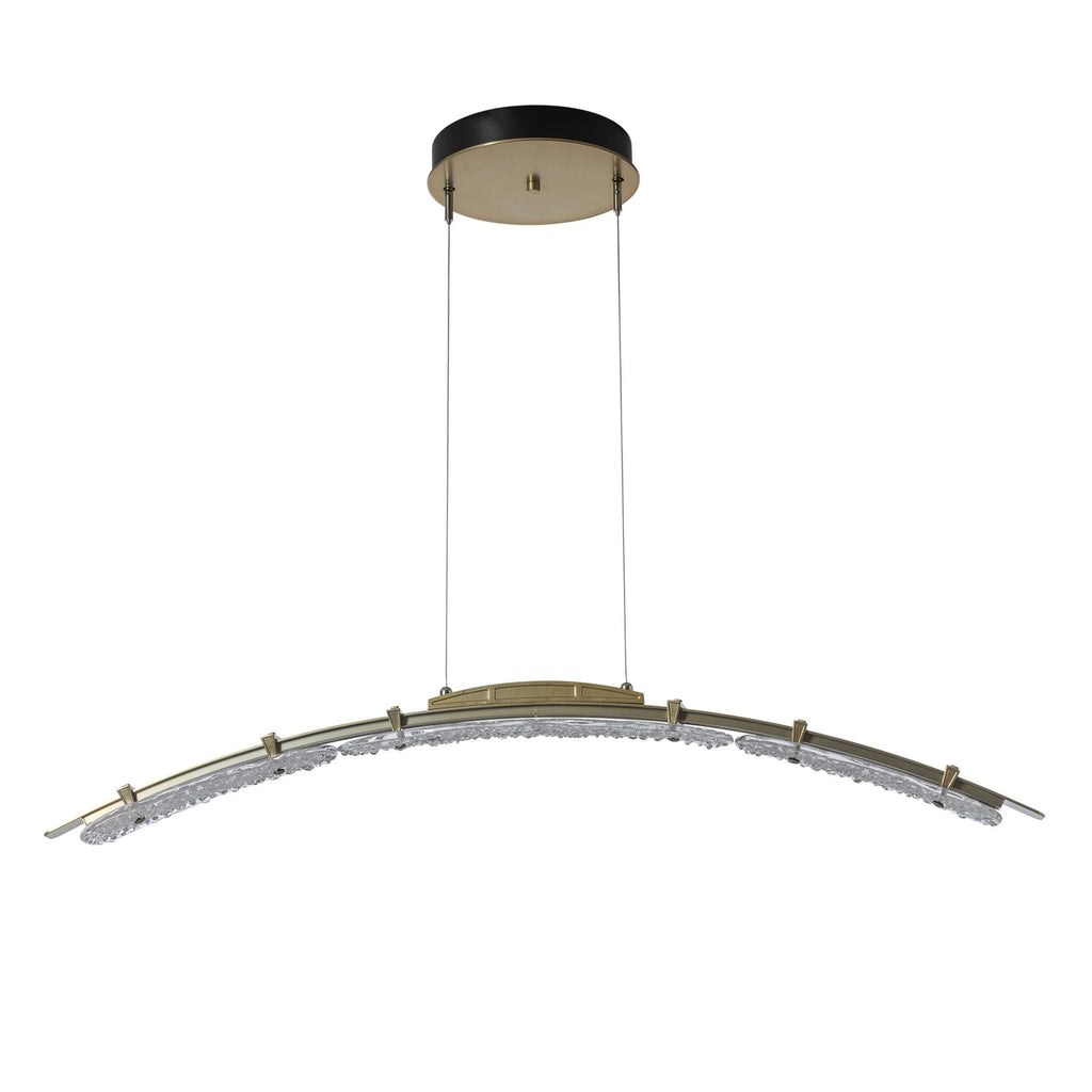 Glissade Large LED Pendant LED Clear Glass (ZM) in Modern Brass