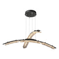 Glissade Double Large LED Pendant LED Clear Glass (ZM) in Black