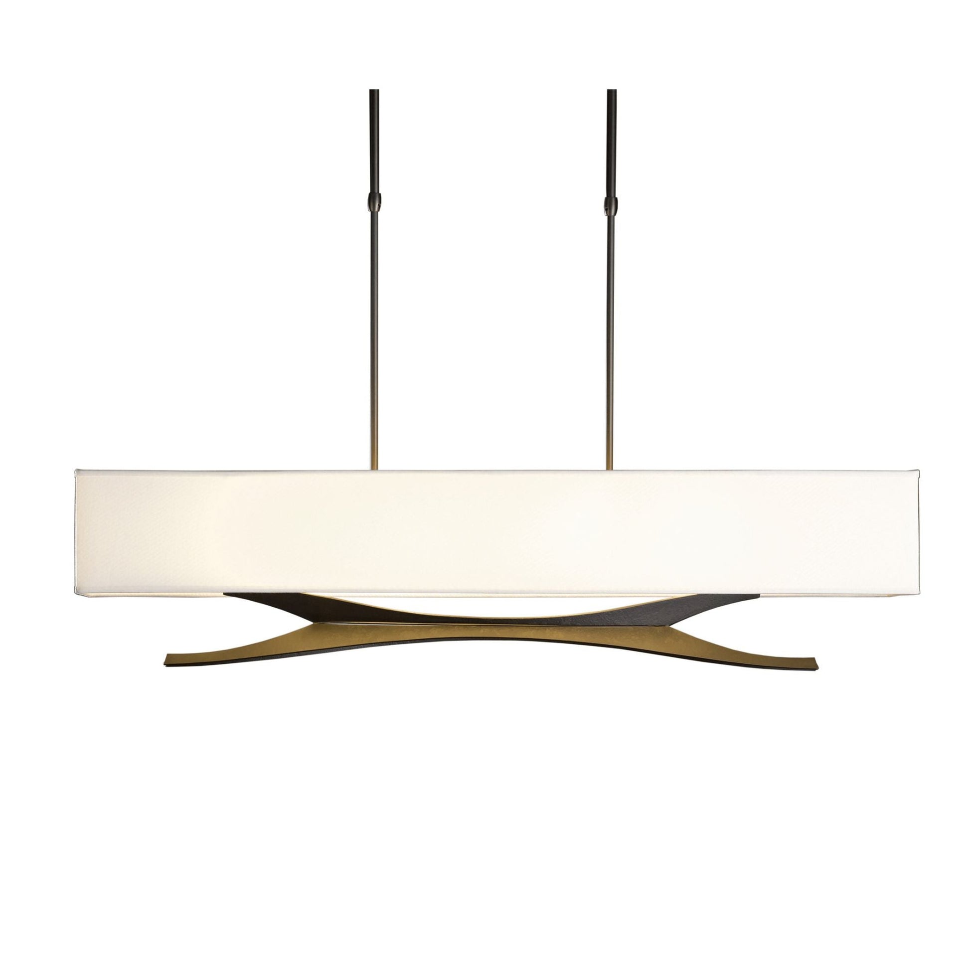Moreau Pendant 4-Light Natural Anna Shade (SF) in Dark Smoke