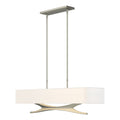 Moreau Pendant 4-Light Natural Anna Shade (SF) in Sterling
