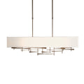 Cavaletti Pendant 4-Light Natural Anna Shade (SF) in Dark Smoke