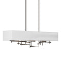 Cavaletti Pendant 4-Light Natural Anna Shade (SF) in Oil Rubbed Bronze