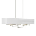 Cavaletti Pendant 4-Light Natural Anna Shade (SF) in Sterling