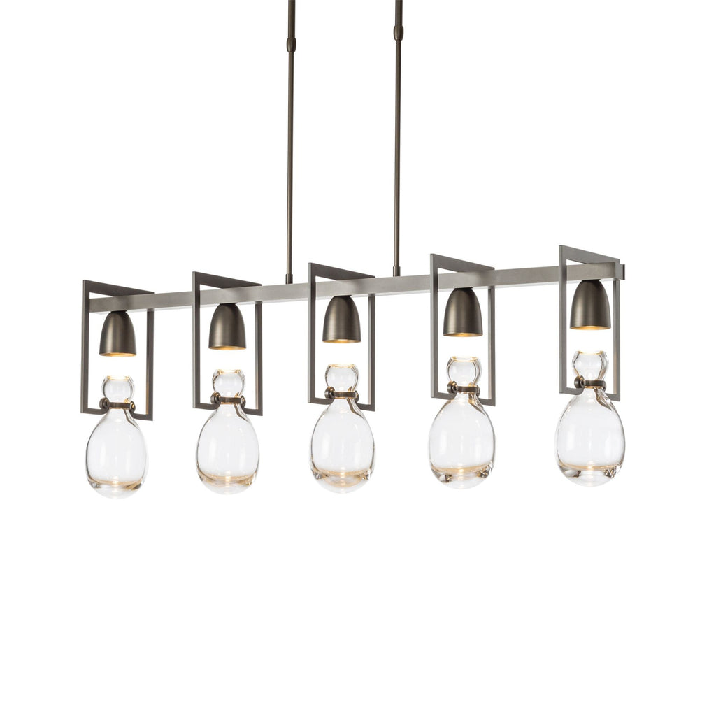 Apothecary Pendant 5-Light Clear Glass (ZM) in Dark Smoke