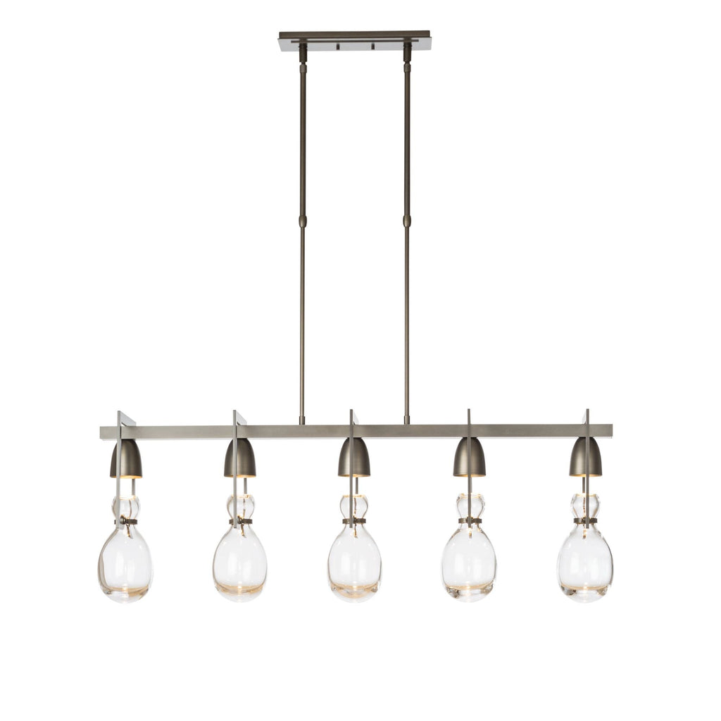 Apothecary Pendant 5-Light Clear Glass (ZM) in Dark Smoke