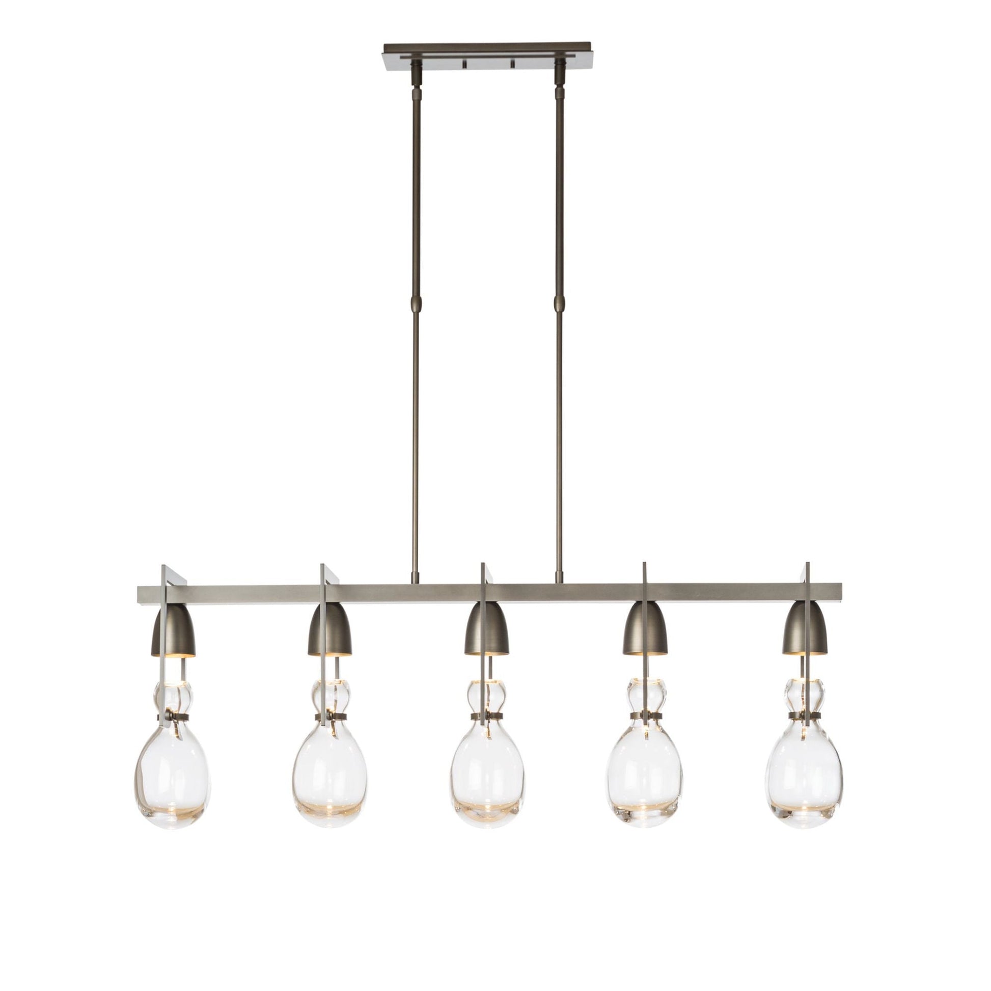 Apothecary Pendant 5-Light Clear Glass (ZM) in Dark Smoke