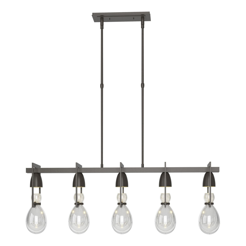 Apothecary Pendant 5-Light Clear Glass (ZM) in Dark Smoke