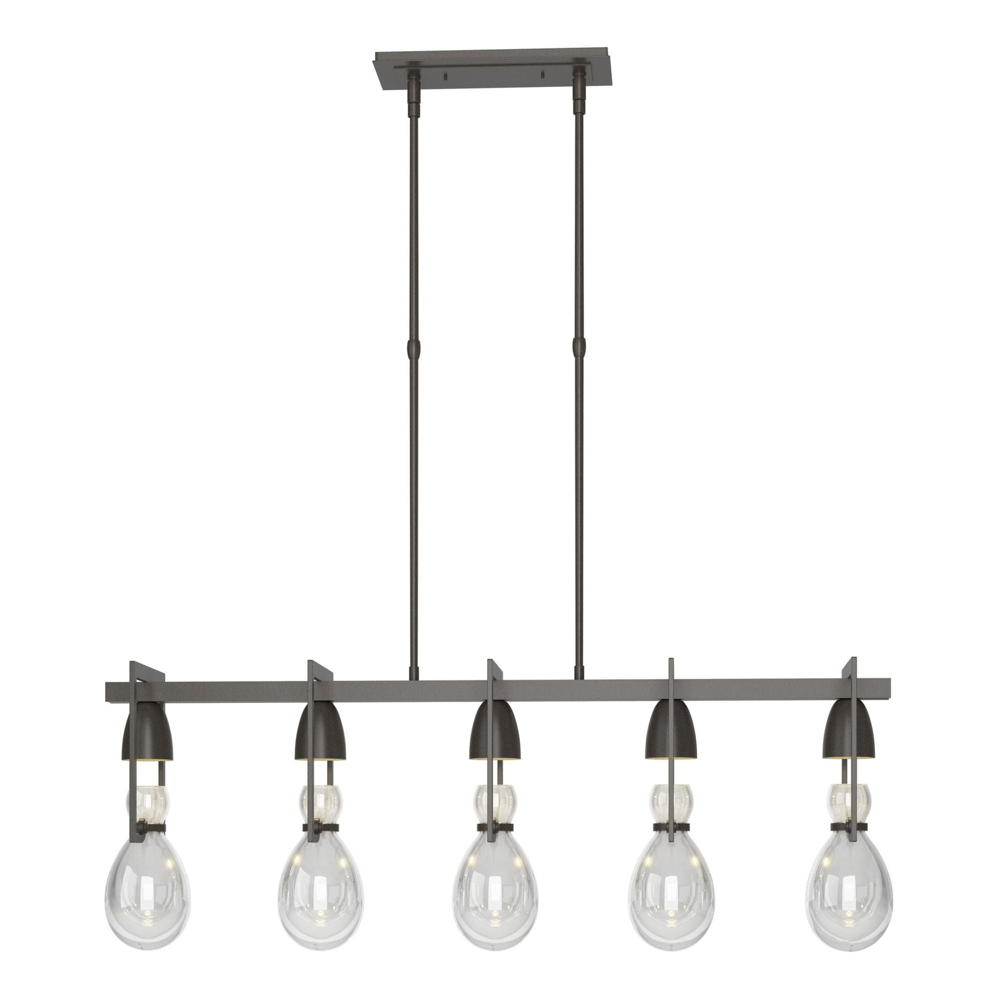 Apothecary Pendant 5-Light Clear Glass (ZM) in Dark Smoke
