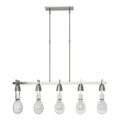 Apothecary Pendant 5-Light Clear Glass (ZM) in Sterling
