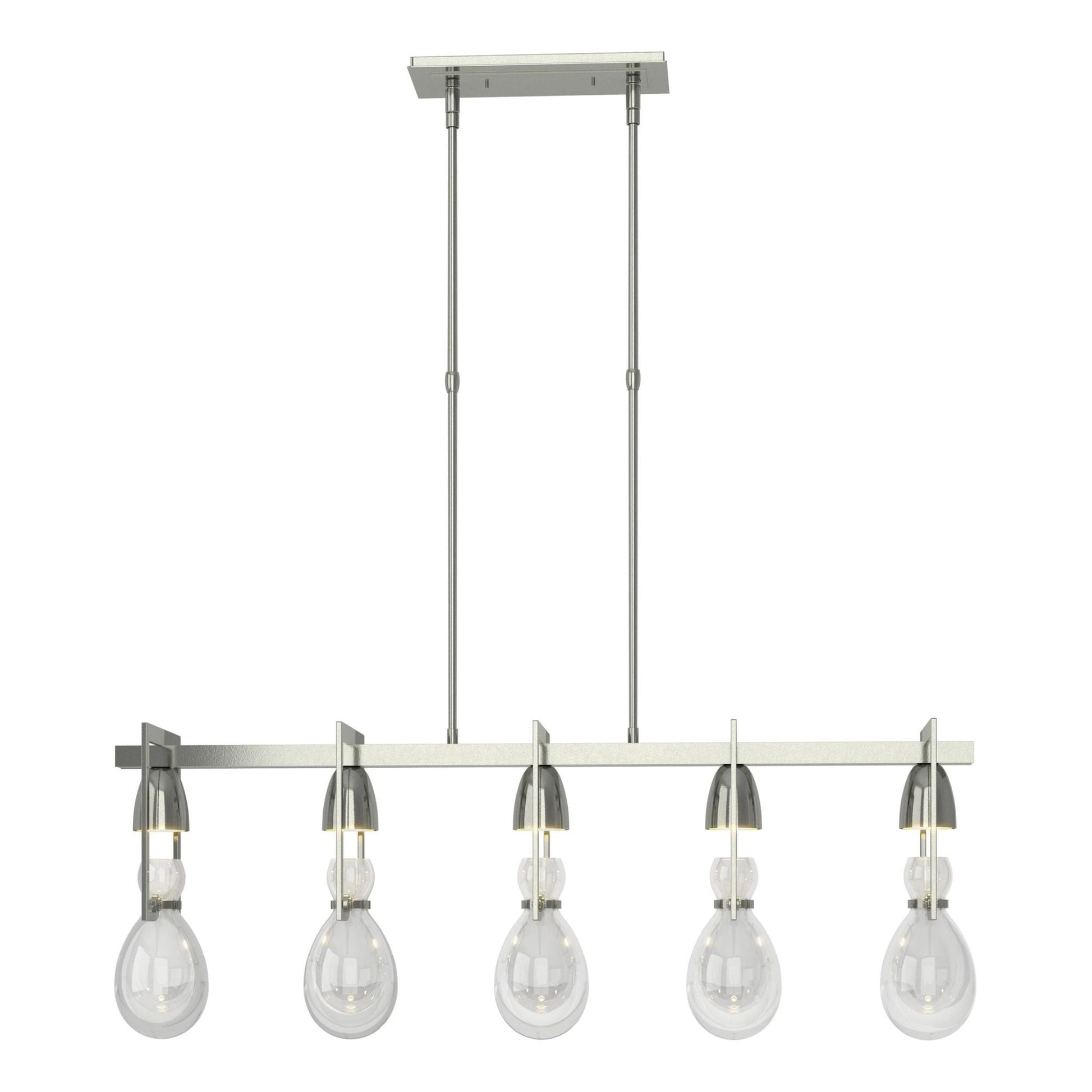 Apothecary Pendant 5-Light Clear Glass (ZM) in Sterling