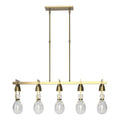Apothecary Pendant 5-Light Clear Glass (ZM) in Modern Brass
