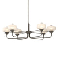 Nola Pendant 6-Light Clear Glass with Frosted Diffuser (YE) in Dark Smoke