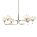Nola Pendant 6-Light Clear Glass with Frosted Diffuser (YE) in Sterling