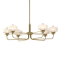 Nola Pendant 6-Light Clear Glass with Frosted Diffuser (YE) in Modern Brass