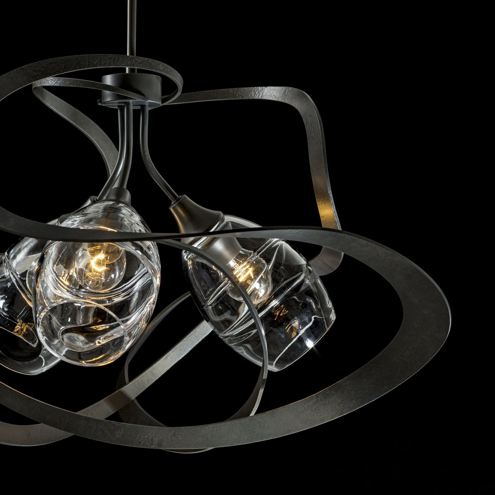 Nest Pendant 3-Light Clear Glass (ZM) in Dark Smoke