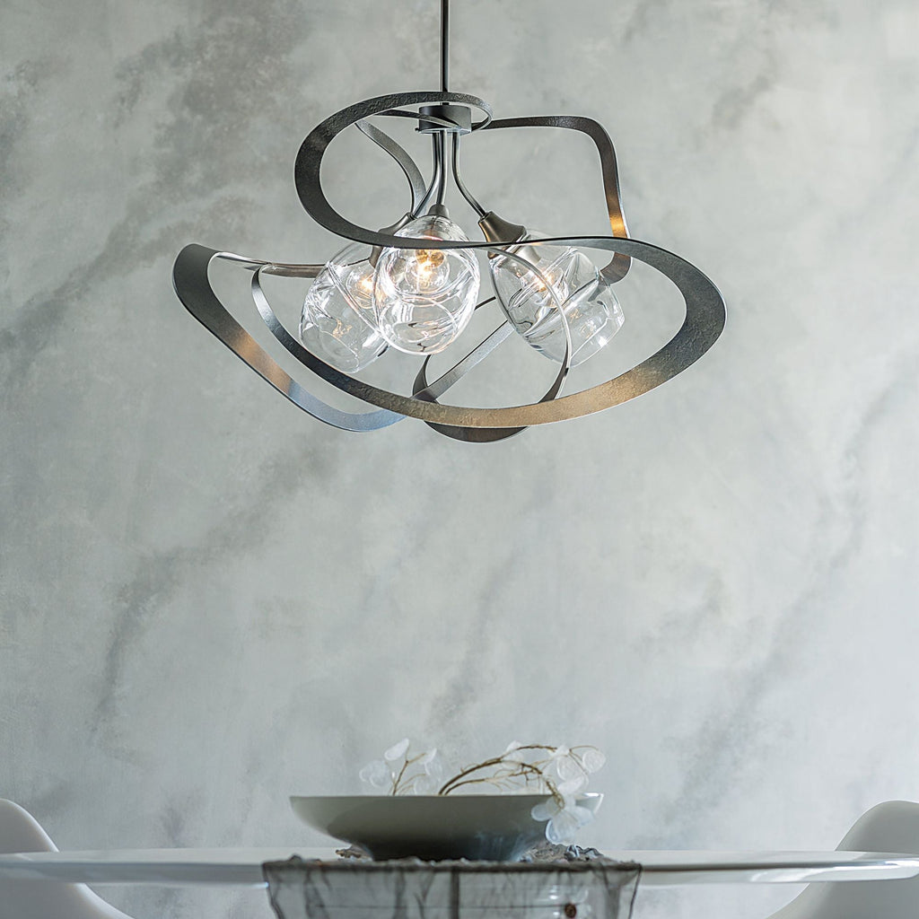 Nest Pendant 3-Light Clear Glass (ZM) in Dark Smoke