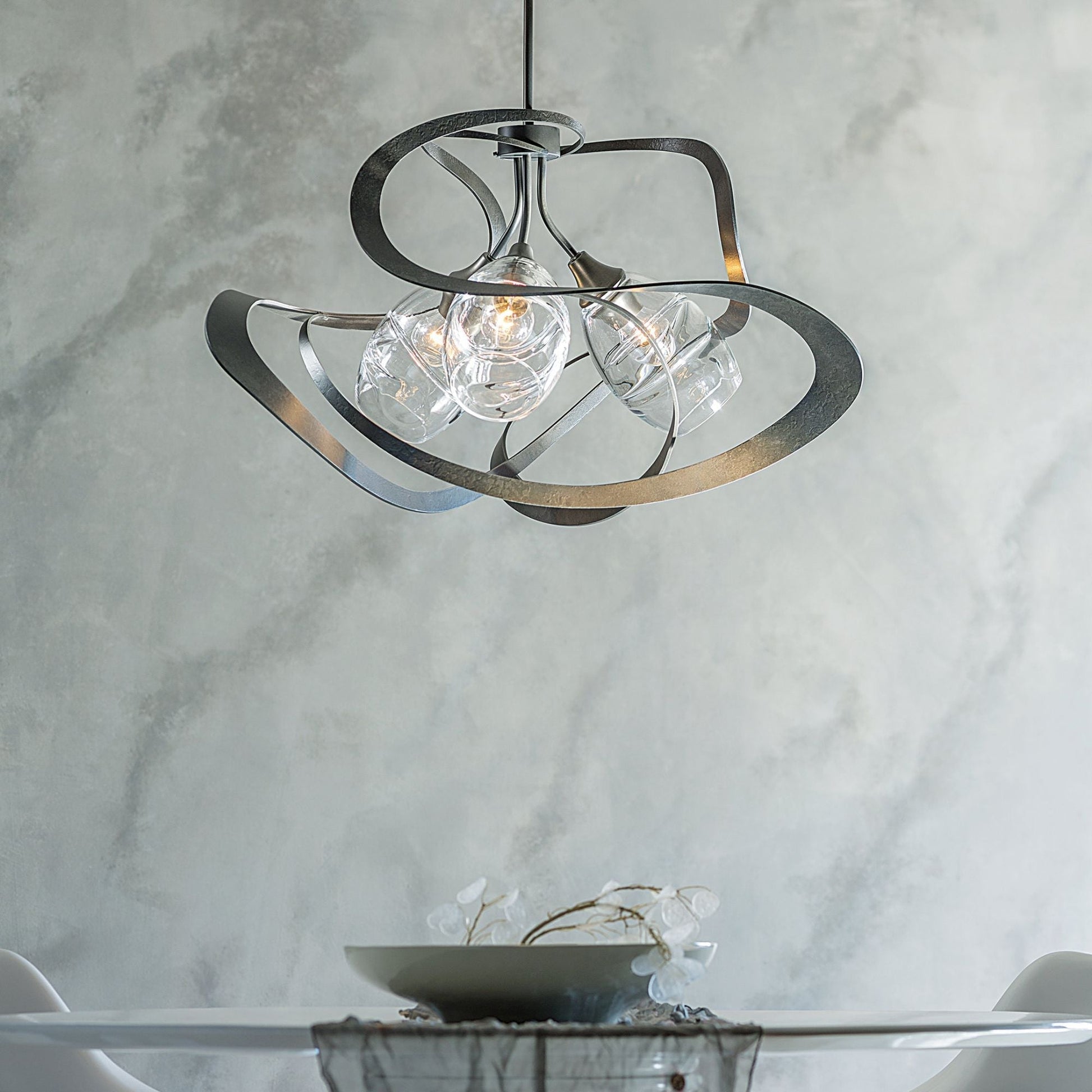 Nest Pendant 3-Light Clear Glass (ZM) in Dark Smoke