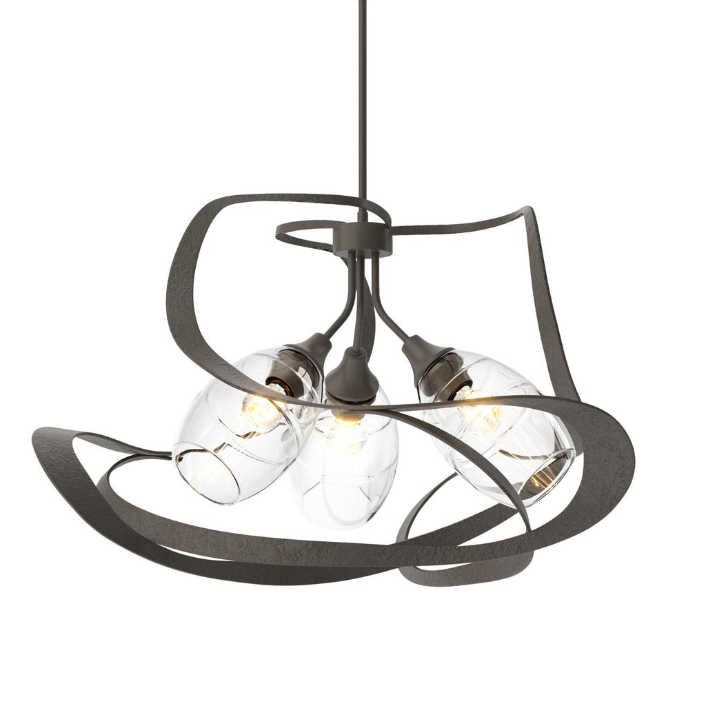 Nest Pendant 3-Light Clear Glass (ZM) in Dark Smoke