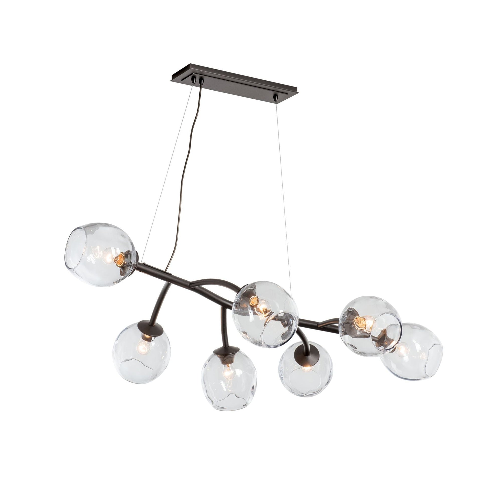 Vine Pendant 7-Light Clear Glass (ZM) in Dark Smoke