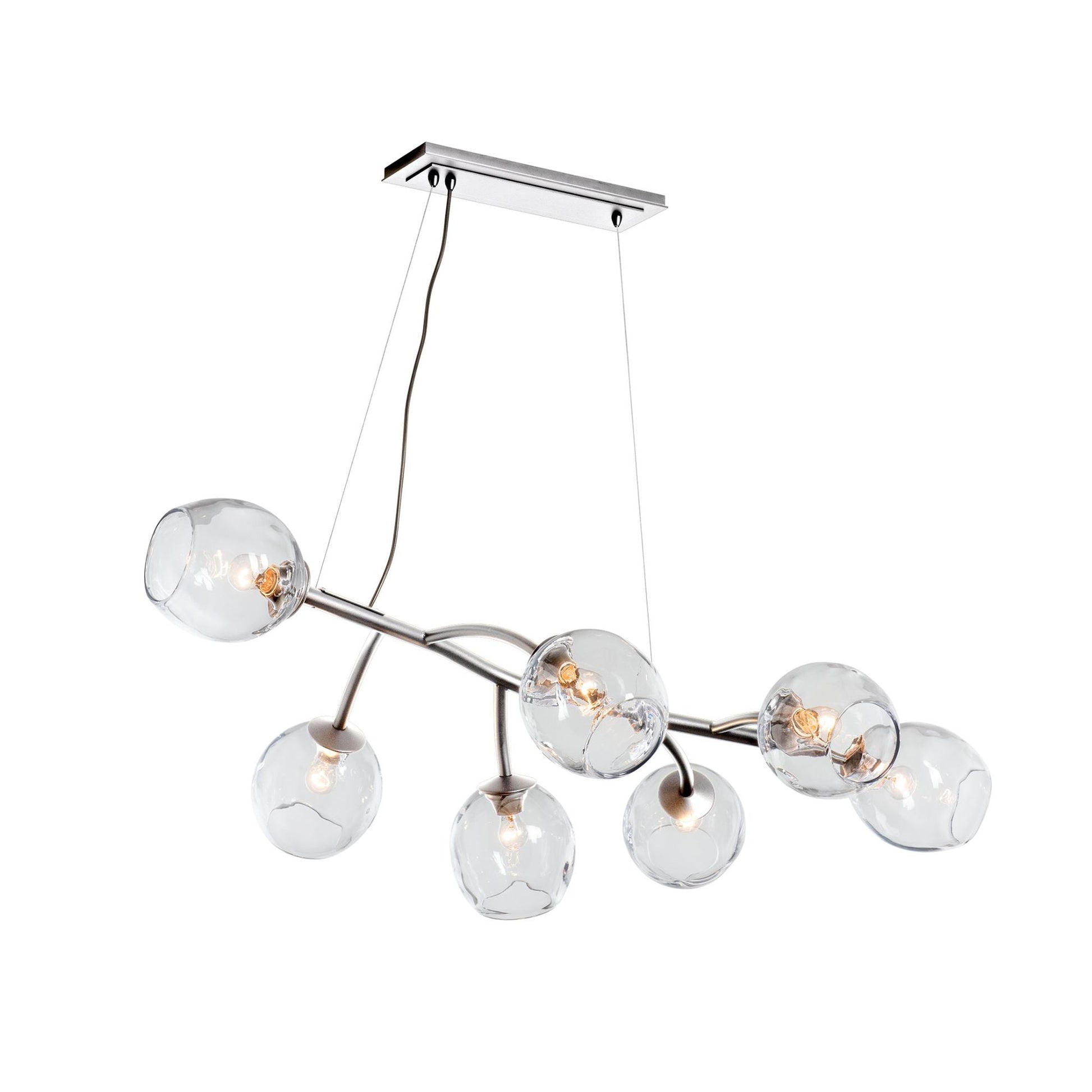 Vine Pendant 7-Light Clear Glass (ZM) in Sterling