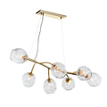 Vine Pendant 7-Light Clear Glass (ZM) in Modern Brass