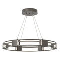 Aura Glass Pendant 6-Light Seeded Clear Glass (II) in Dark Smoke