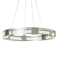 Aura Glass Pendant 6-Light Seeded Clear Glass (II) in Sterling