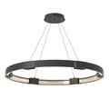 Aura Large LED Pendant 12-Light Clear Glass (ZM) in Black